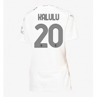 Camiseta AC Milan Pierre Kalulu #20 Segunda Equipación Replica 2023-24 para mujer mangas cortas